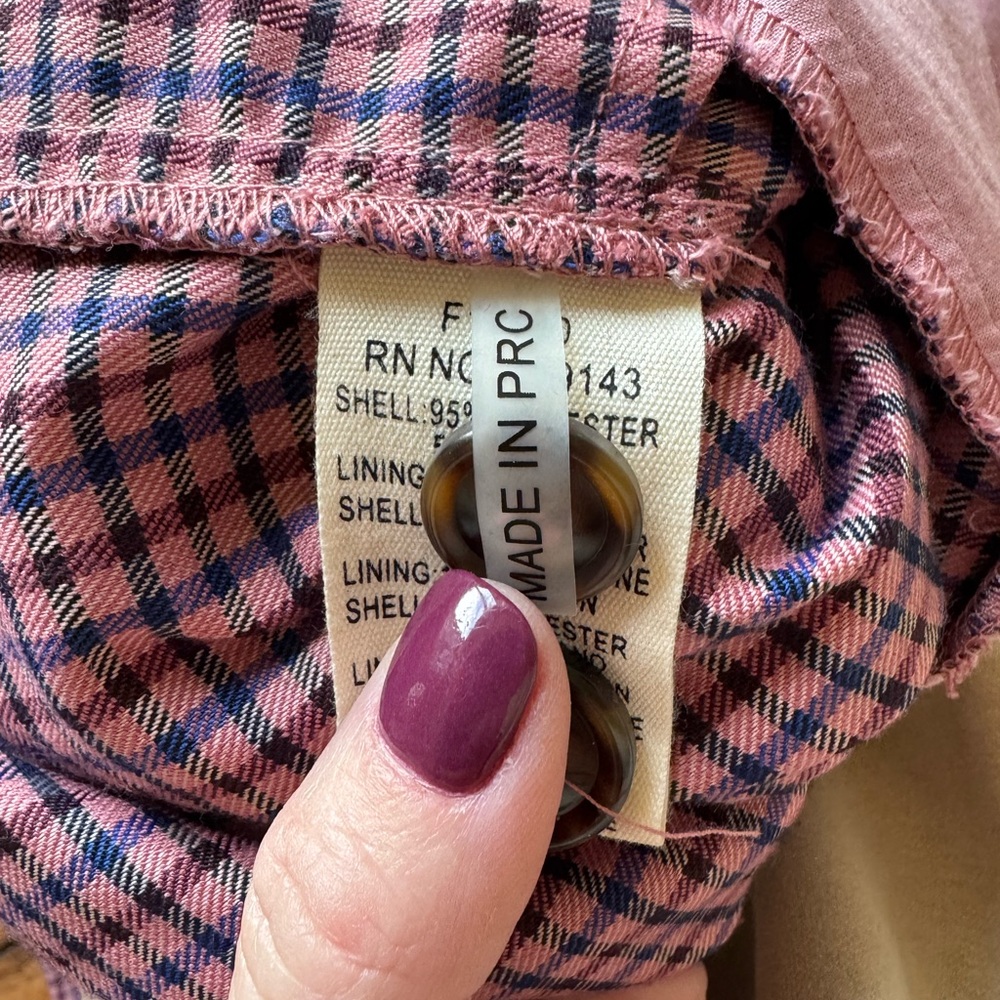 Anthropologie FRNCH Pink Purple Paris Plaid Tapered Stylish Jumpsuit Overalls XS - Picture 11 of 16